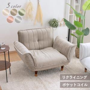 アテーナライフ ダブルクッションローソファー 1人用 グレー