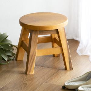 スツール プレーン 木製 天然木 丸椅子 （丸 ウッドスツール 子ども 椅子 キッズ ミニチェア ミニスツール 完成品）の商品画像