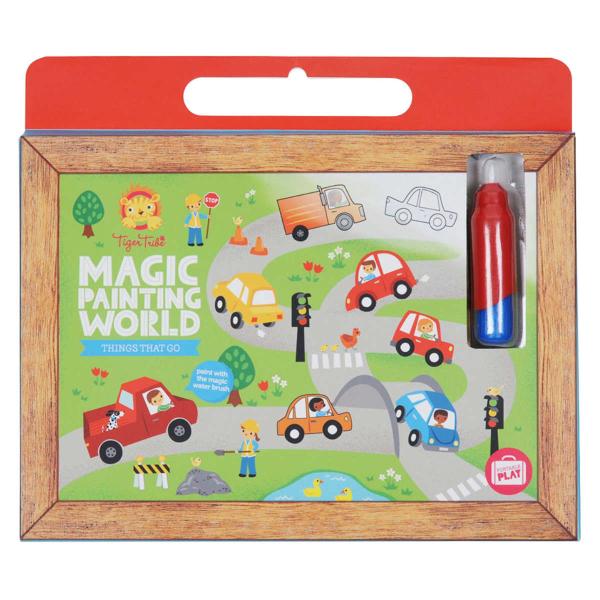 おもちゃ 水で浮き出るマジックペイント 乗り物 （ マジックペイント 働く車 ぬりえ イラスト 水 ...