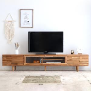 東馬（Tohma） テレビ台 ローボード ブロックデザイン アカシア前板