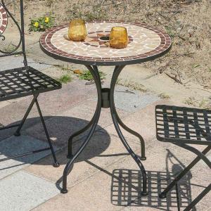 特別価格＞イタリア テーブルセット 海の魚 ガーデンテーブル チェア 3