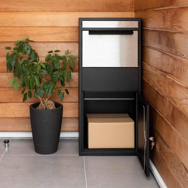 宅配ボックス デリバリーボックス ポスト付き （ 宅配 ボックス ポスト一体型 ポスト 郵便ポスト ...