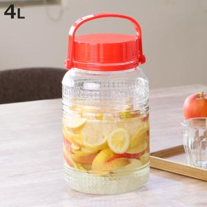 果実酒びん 果実酒用広口びん 8L （ ガラス 密閉 レシピ付き 保存容器