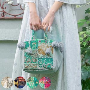 アジアン バッグ ミラーワーク 刺繍 インド 古布 リメイク 個性的 