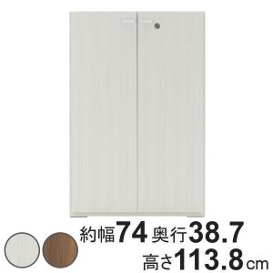 木製ラック 鍵付扉 組合せ家具 リビングシェルフ 日本製 約幅74cm （ ラック 棚 シェルフ 本棚 収納 扉 鍵 完成品 ）｜colorfulbox