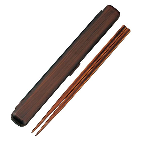 箸箱セット 23.0cm 栃木目 （ お箸 箸 箸箱 はし箱 セット 23cm 日本製 大人 ）