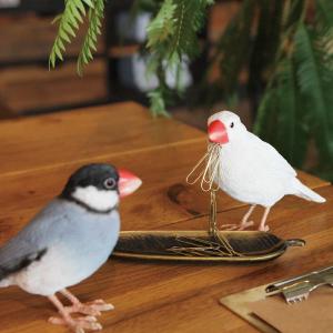 セキセイインコのキス ダイカイ オブジェ セキセイインコ 置物 鳥 小鳥