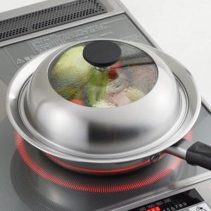 フライパン用蒸し器 20〜22cm用 ガラス蓋...の詳細画像4