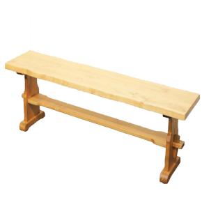 RUSTIC 木製ダイニングベンチ 天然木 KT】ダイニングベンチ【115cm・ナチュラル】 | 店舗,株式会社河口家具