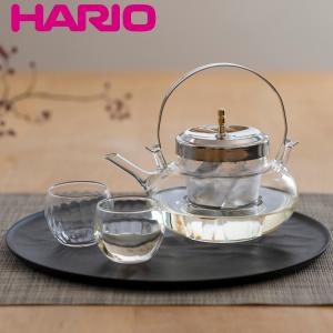 HARIO（ハリオ） 冷酒器 グラス セット 360ml 丸地炉利 耐熱ガラス