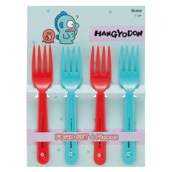 フォーク 4本入り サンリオ （ ハンギョドン 4本 カトラリー セット プラスチック 子供 ）