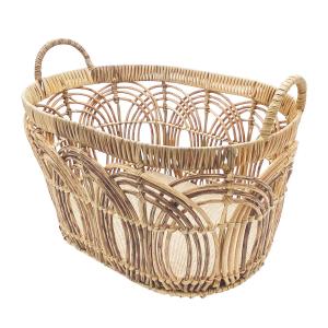 バスケット トーク ペタル 楕円 洗える （ カゴ かご 収納 フェイク