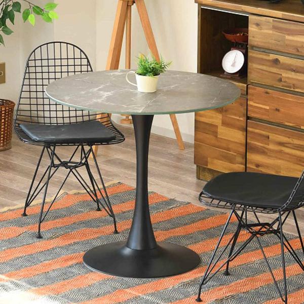 ダイニングテーブル 幅80cm カフェテーブル （ 丸 テーブル 円形 ラウンド 1人掛け 2人掛け...