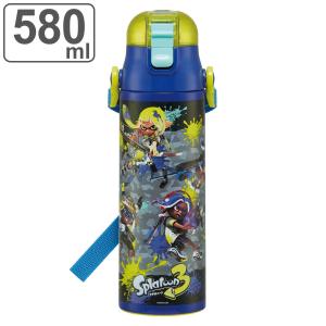 水筒 580ml 超軽量ダイレクトボトル スプラトゥーン3 （ スプラトゥーン 保冷 軽量 直飲み ワンタッチ ステンレスボトル 子供用水筒 子供 ）｜colorfulbox