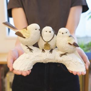 キシマ（KISHIMA） ガーデンオーナメント シマエナガ 置物