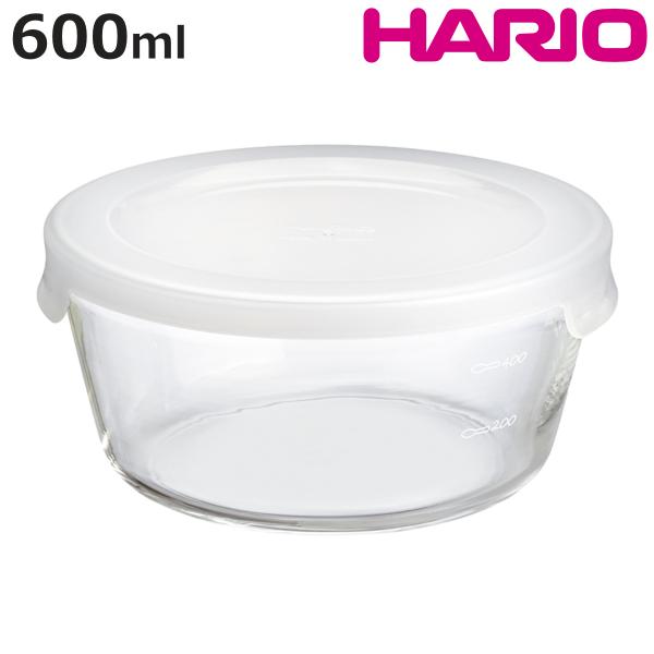ハリオ 保存容器 600ml 耐熱ガラス製保存容器 丸 （ HARIO 耐熱ガラス ガラス 電子レン...