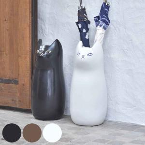 傘立て ネコ 45cm 陶器 （ 傘たて 猫 玄関収納 スリム アンブレラスタンド かわいい 猫グッズ ）｜colorfulbox