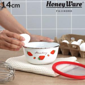 ミキシングボウル 18cm ストロベリーシリーズ 富士ホーロー （ Honey