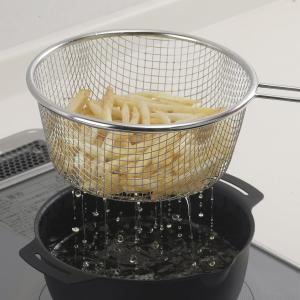 下村企販 ザル ママクック 手付き 油＆水切れ らくらくバスケット