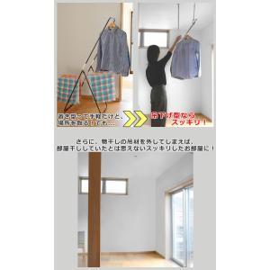 室内物干し 吊下げ型室内物干 長さ60cm 90cm 4段階伸縮 天井 2本セット 部屋干し 吊り下げ 部屋干し 天井 吊り下げ set お弁当グッズのカラフルボックス