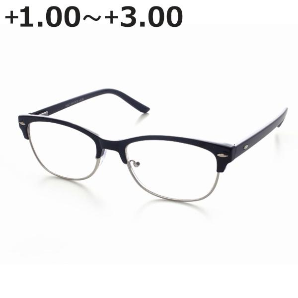 老眼鏡 シニアグラス メタルタイプ ブルーライトカット ＋1.00〜＋3.00 （ メガネ メタルフ...