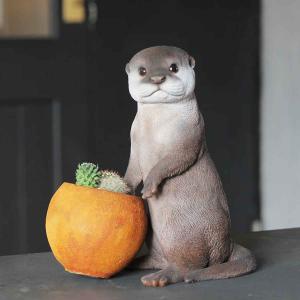 magnet オブジェ カワウソ ペットバンク 貯金箱 （ 置物 動物 雑貨