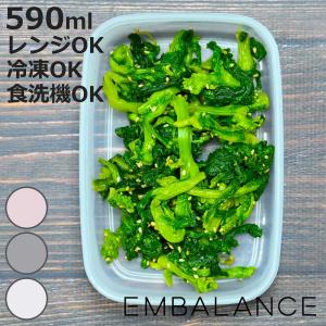 EMBALANCE 保存容器 590ml レクタングルコンテナ 角型 （ エンバランス プラスチック 食洗機対応 電子レンジ対応 冷凍 冷蔵 鮮度保持 ）