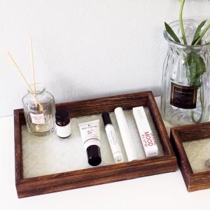 ベゴニア柄 ガラスアクセサリートレイ