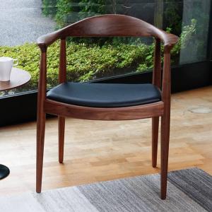 【美品】ダイニングチェア 肘付き ウォールナット ダイニングチェア 肘付 座面高47cm 本革 ウォールナット ザ・チェア