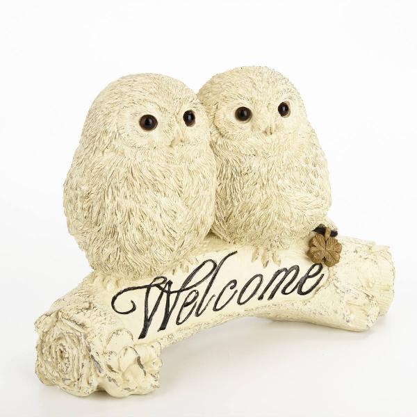 ガーデンオーナメント アウル 2羽セット フクロウ （ ガーデニング オーナメント ディスプレイ 飾...