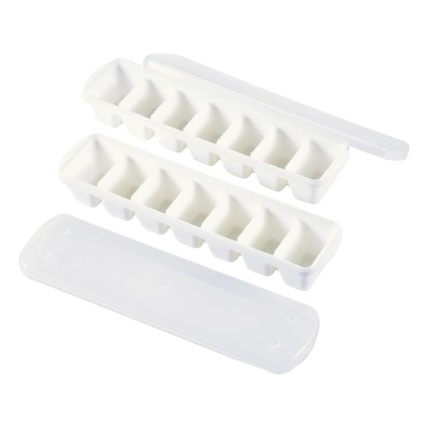 製氷皿 クールランド スリム アイストレー 7個取り 蓋付 2個組 （ 製氷器 製氷型 ブロック型 ...