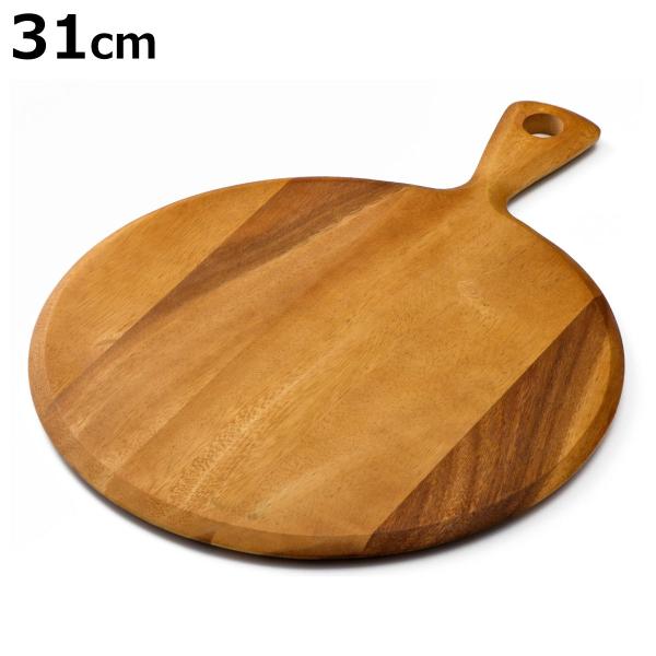カッティングボード アカシア 丸 パドルボード L 奥行31cm （ 木製 ボード 丸型 ピザボード...