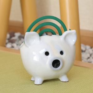 蚊取り線香入れ 鬼蚊遣り器 1個 選択 赤鬼 青鬼 ピンク鬼 日本製 陶器