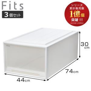 Fits 収納ケース 4個セット 幅44×奥行74×高さ30cm フィッツケース
