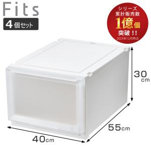 Fits 収納ケース 4個セット 幅40×奥行55×高さ25cm フィッツアドバンス