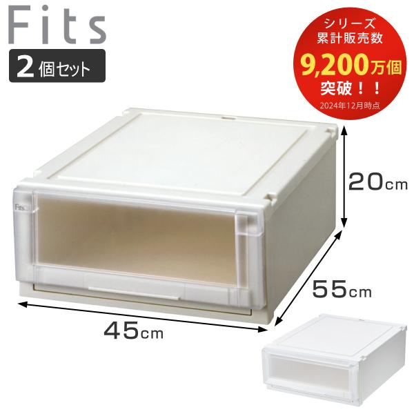 収納ケース 同色2個セット 幅45×奥行55×高さ20cm Fits フィッツケース アドバンス 4...