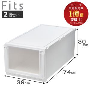Fits 収納ケース 2個セット 幅39×奥行74×高さ30cm フィッツケース