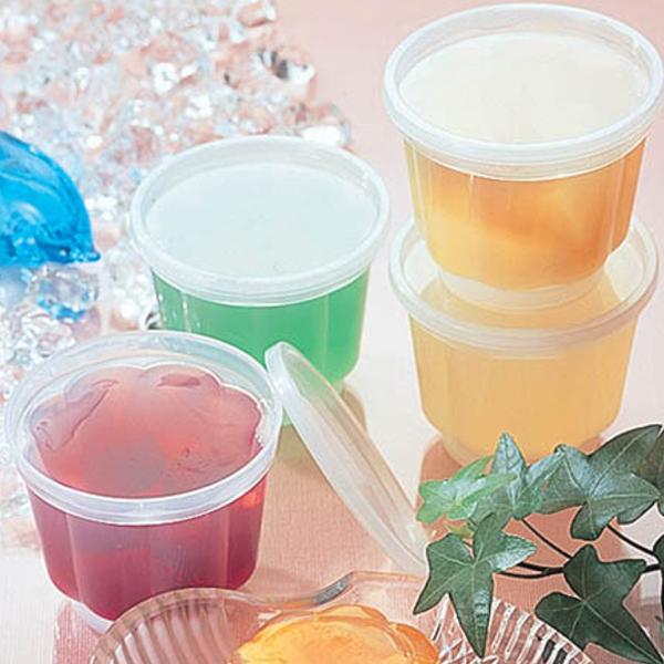 ゼリー型 ゼリーモールド 4個 蓋付き 透明 プラスチック製 （ 冷し型 ゼリー 型 製菓道具 ふた...