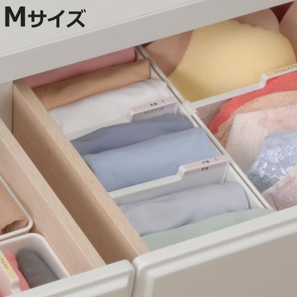 仕切りボックス 下着収納ケース M 仕切り付 幅29.2×奥行13.9×高さ10.8cm （ 収納 ...