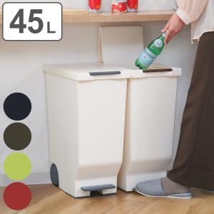 ゴミ箱 45L スライドペダルペール （ ごみ箱 45リットル 45l 幅26 高さ最大75 ふた付き ペダルペール 分別 キッチン リビング スリム ）