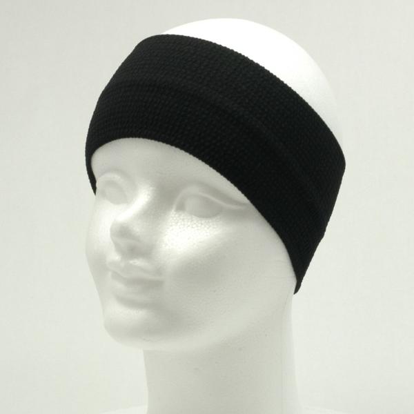 ヘアターバン 80mm ブラック （ ヘアバンド ヘッドバンド 髪飾り 髪留め 汗止め 洗顔 ）