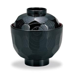 吸物椀 亀甲 黒内朱 レンジ対応 容量200ml : 100円雑貨&日用品卸