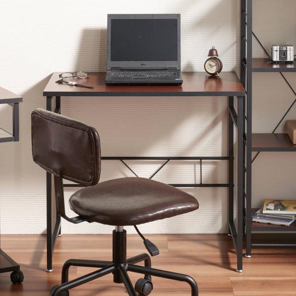 ワークデスク 机 ストーク 幅80cm ダークブラウン （ デスク シンプル コンパクト スリム 奥...