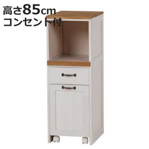 クロシオ ダイニングダストボックス2D ブラウン 完成品 キャスター付