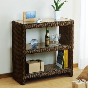 籐 フラワースタンド 3点セット 折りたたみ式 （ フラワー台 花台 室内