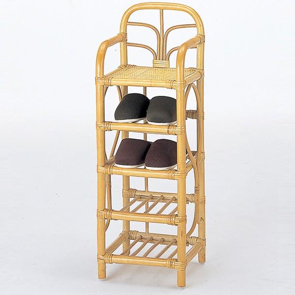 スリッパラック　ラタン製　5段　籐家具　幅27cm