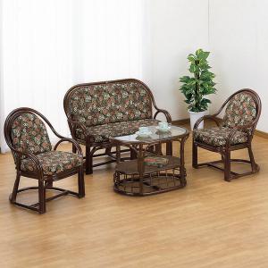 今枝商店 籐 ラウンドチェア・テーブル ダイニング 3点セット