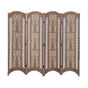 籐　ラタン 4連 パーテーション 衝立 衝立 4連 ラタン パーテーション 籐家具 高さ150cm（ 衝立 間仕切り