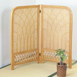 衝立 2連 ラタン スクリーン 籐家具 高さ170cm : お弁当グッズの