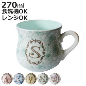 マグカップ フラワーイニシャル マグ （ 電子レンジ対応 食洗機対応 日本製 マグコップ カップ 食器 ）